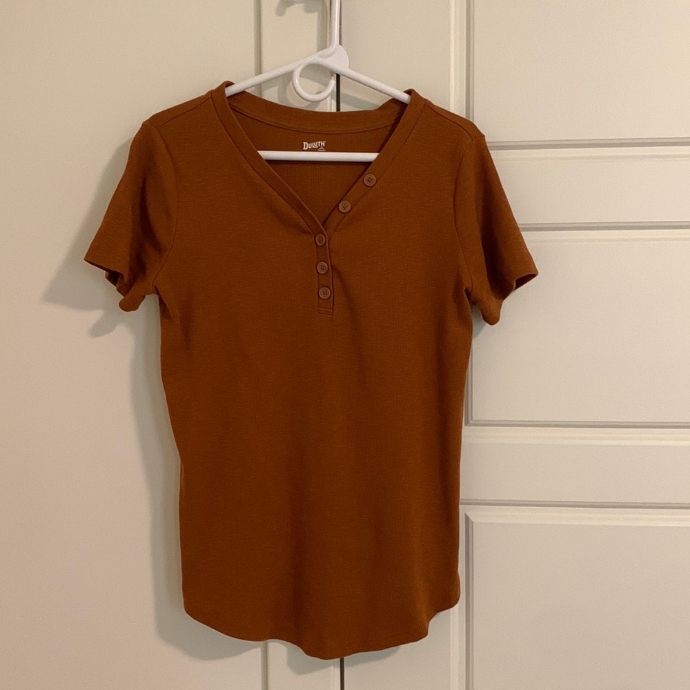 Duluth Cotton Rib Henley T-Shirt Size S